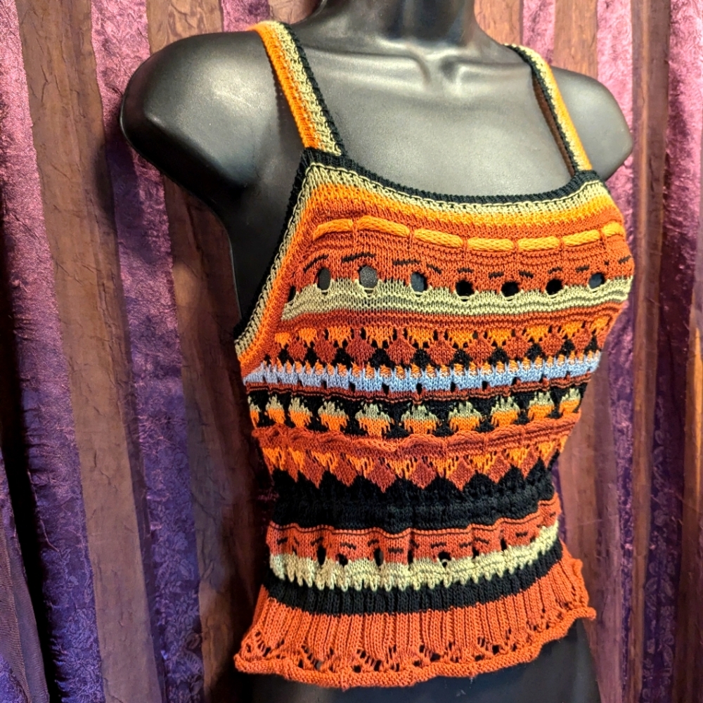 Cozy Knit Fall Tank Top 🍂 Boho Hippie Cottagecore Forest Fairy Dolls Kill M/L